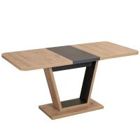 Стол обеденный Вектор 120(160)х80х75/Дуб вотан/Графит