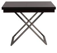 Стол-трансформер 80х101(202)х36(76)/Венге/Опоры Нерж.Сталь,