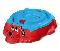 Песочница 116,5х65,5х26/Красный/Голубой