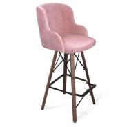 Стул барный 51х58х111,5/Пыльная Роза/Темный Орех/Черный