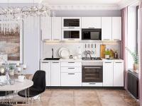 Кухонный гарнитур Глетчер-02  240х60х214/Айленд Силк