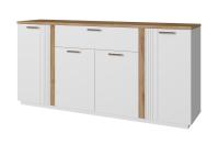 Тумба 4D1S 173,9х40,2х84,1 Белый/Дуб Наварра