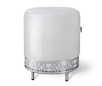 Пуф 35,5х35,5х45/Серое Облако/Хром Лак