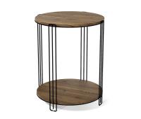 Столик кофейный 36х36х45/Черный Муар / Светлый Орех