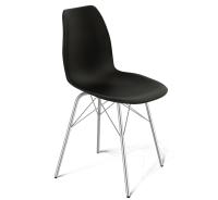 Стул кухонный 46х48х85/Черный/Хром Лак