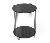 Столик кофейный 36х36х45/Черный Муар / Черный Глянец