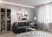 Диван Прямой 219х95х90/Графитовый