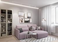 Диван Угловой 213х167х86/Розово-сиреневый