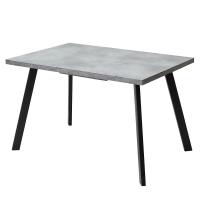 Стол обеденный Норман 138(180)х85х75/Металл Черный/Бетон Портленд