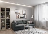 Диван Прямой 219х95х90/Серый