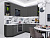 Кухонный гарнитур Фьюжн-04  250/180х60х214/Stormy Silk