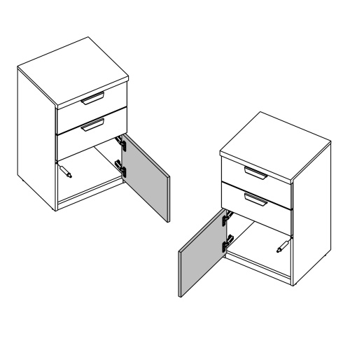 Тумба 1D2S 45,2х39,4х76 Персидский жемчуг/Ирл.ликер фото в интернет-магазине BestWood