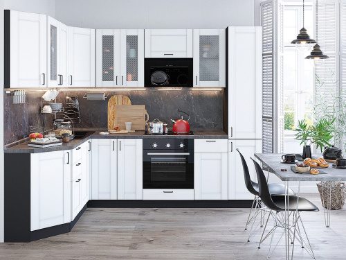 Кухонный гарнтитур Лофт-04  170/260х60х214/Super White фото в интернет-магазине BestWood