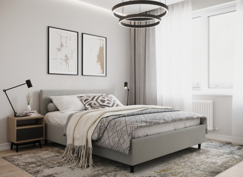 Кровать без ПМ 169х210х91/Серый фото в интернет-магазине BestWood