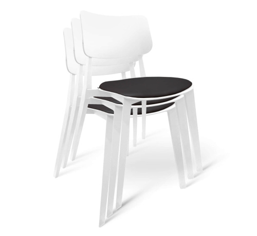 Обеденная группа 120х80х75,7 Белый/Черный фото в интернет-магазине BestWood