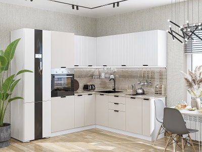 Кухонный гарнитур Евро Лайн-04  180/215х60х214/Белый/Агат фото в интернет-магазине BestWood