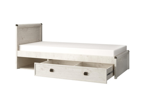 Кровать 1Я90 без ПМ 96,8х205,3х89,5/Сосна винтаж фото в интернет-магазине BestWood