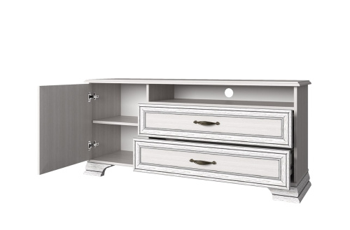 Тумба TV 1D2SN 130х37х62,4/Вудлайн кремовый фото в интернет-магазине BestWood