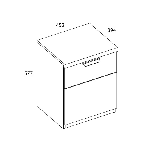 Тумба 1D1S 45,2х39,4х57,7 Персидский жемчуг/Ирл.ликер фото в интернет-магазине BestWood