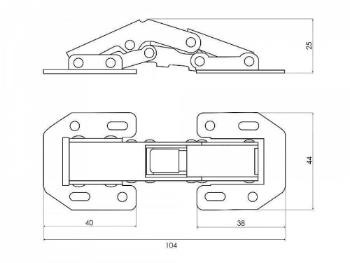 Петля поршневая быстрого монтажа (угол откр. 180°) /Хром фото в интернет-магазине BestWood