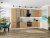 Кухонный гарнитур Флэт-05  400/100х60х234/Wotan Oak 2S фото в интернет-магазине BestWood
