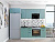 Кухонный гарнитур Флэт-01  260х60х214/Grey-green In 2S