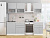 Кухонный гарнитур Валерия-М-01  180х60х214/Серый металлик дождь светлый