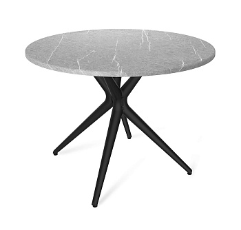 Стол универсальный Черный,серый мрамор,90х90х74,7см.