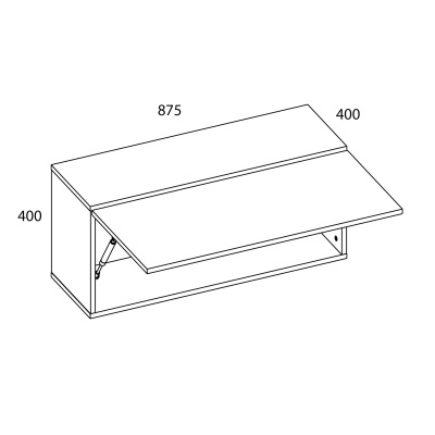 Шкаф навесной 1D 87,5х40х40/Персидский жемчуг фото в интернет-магазине BestWood