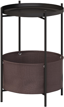 Стол журнальный Коричневый,черный муар,37х37х52см.