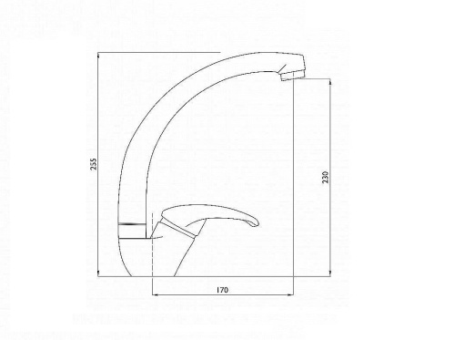 Смеситель для кухни 170/250 Хром фото в интернет-магазине BestWood