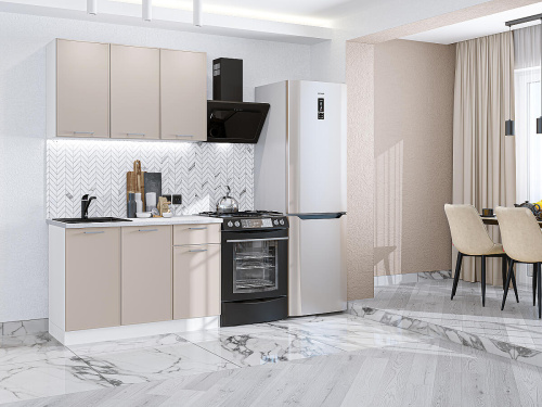 Кухонный гарнитур Квадро-03 120х60х214/Кашемир фото в интернет-магазине BestWood