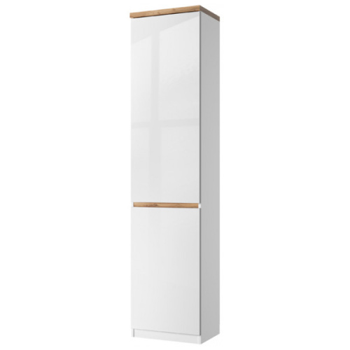 Шкаф 1D 50,2х34,8х215 Белый/Дуб вотан фото в интернет-магазине BestWood