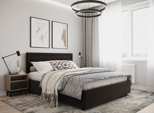 Кровать с ПМ 149х210х99/Коричневый фото в интернет-магазине BestWood