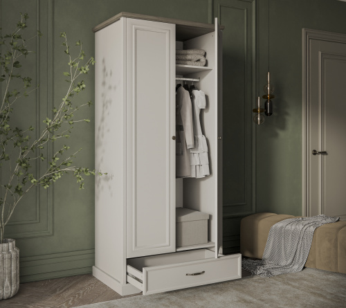 Шкаф 2DG1S 93,8х60,9х210,9 Персидский жемчуг/Каньон фото в интернет-магазине BestWood