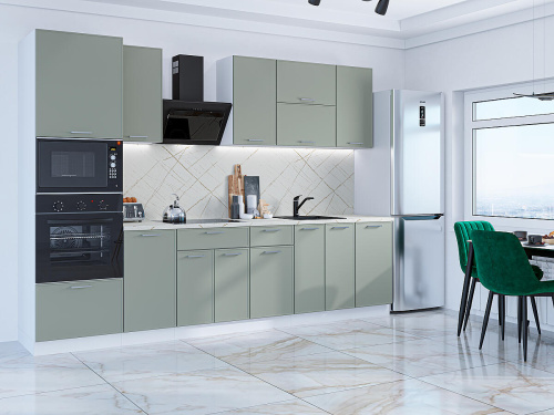 Кухонный гарнитур Квадро-01 300х60х214/Аквамарин фото в интернет-магазине BestWood