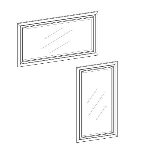 Зеркало навесное 85х1,9х59,8/Серый фото в интернет-магазине BestWood