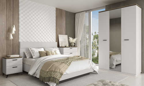 Кровать 160 с ПМ 165,4х206,4х110,7 Персидский жемчуг/Амарок фото в интернет-магазине BestWood