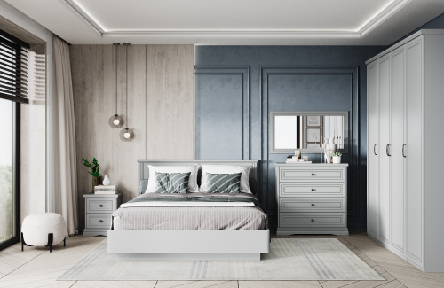 Кровать 160 с ПМ 168х206,1х100,7/Серый фото в интернет-магазине BestWood