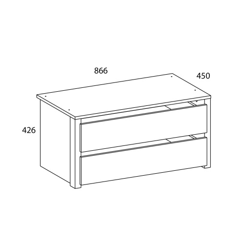 Комплект ящиков 2S 86,6х47х42,6 /Персидский жемчуг фото в интернет-магазине BestWood