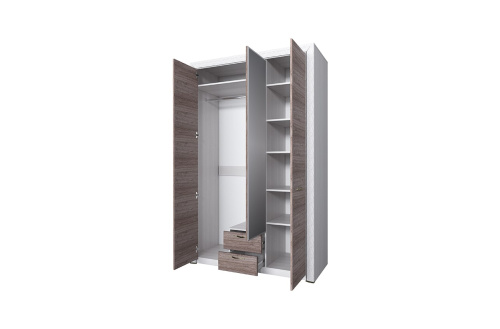 Шкаф 3D2S Z 136х60х217 Вудлайн кремовый/Дуб анкора фото в интернет-магазине BestWood