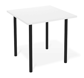 Стол универсальный Черный,белый снег,80х80х72,2см.