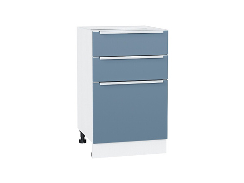 Кухонный гарнитур Фьюжн-01  230х60х234/Silky Blue/Silky White фото в интернет-магазине BestWood