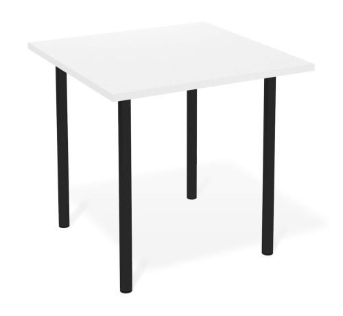 Стол универсальный Черный,белый снег,80х80х72,2см. фото в интернет-магазине BestWood