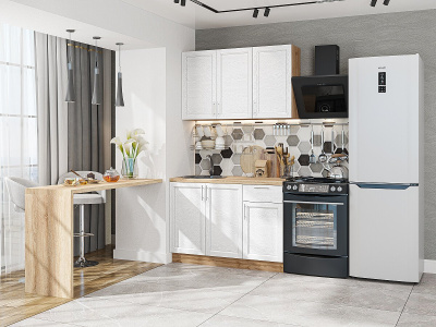 Кухонный гарнитур Сканди-05  120х60х214/White Softwood фото в интернет-магазине BestWood