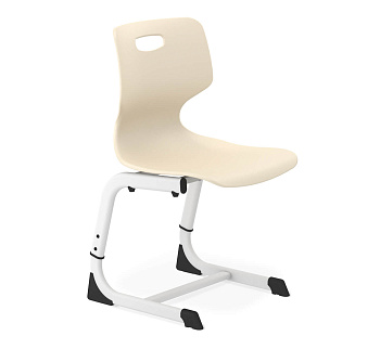 Пластиковый стул Бежевый,белый муар,43,7х48,4х90см.
