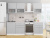 Кухонный гарнитур Валерия-М-01  180х60х214/Серый металлик дождь светлый фото в интернет-магазине BestWood
