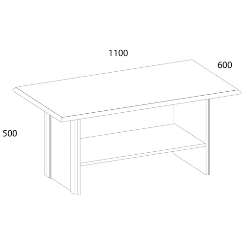 Стол журнальный 110х60х50/Белый фото в интернет-магазине BestWood