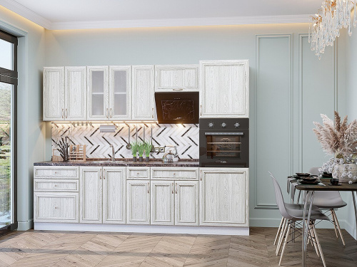 Кухонный гарнитур Шале-02  270х60х214/White Dreamline фото в интернет-магазине BestWood