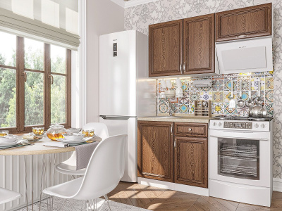 Кухонный гарнитур Шале-04  150х60х214/Brown Dreamline фото в интернет-магазине BestWood
